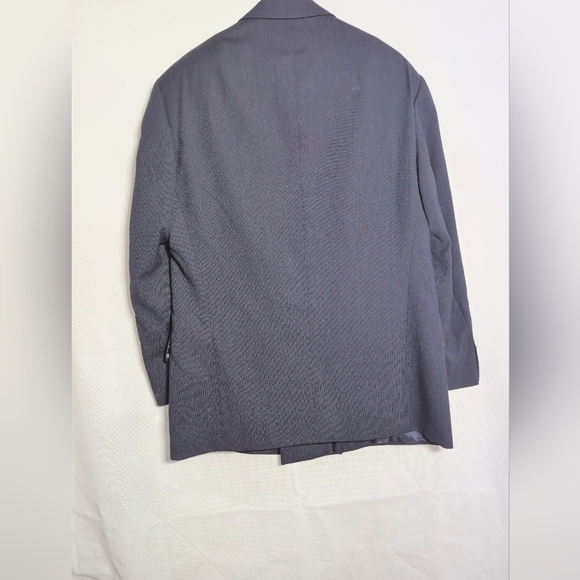 Hugo Boss Navy Blue Sz 40 S Double-Breasted Blazer Pure New Wool - Picture 2 of 6